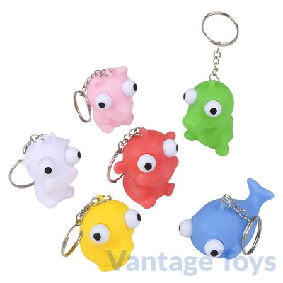 Popping Eye Animal Keychain