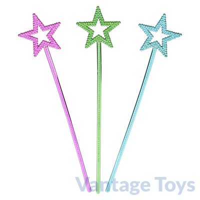 Metallic Coloured Star Wand