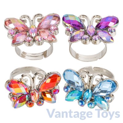Butterfly Stone Rings-12/pk