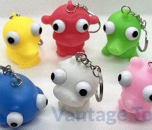 Popping Eye Animal Keychain